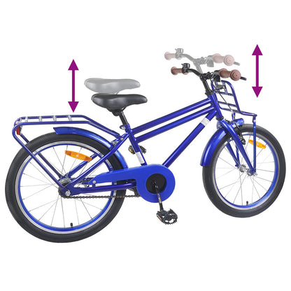 vidaXL Kids Bike 18 Inches for 5-7 Years Old Dark Blue