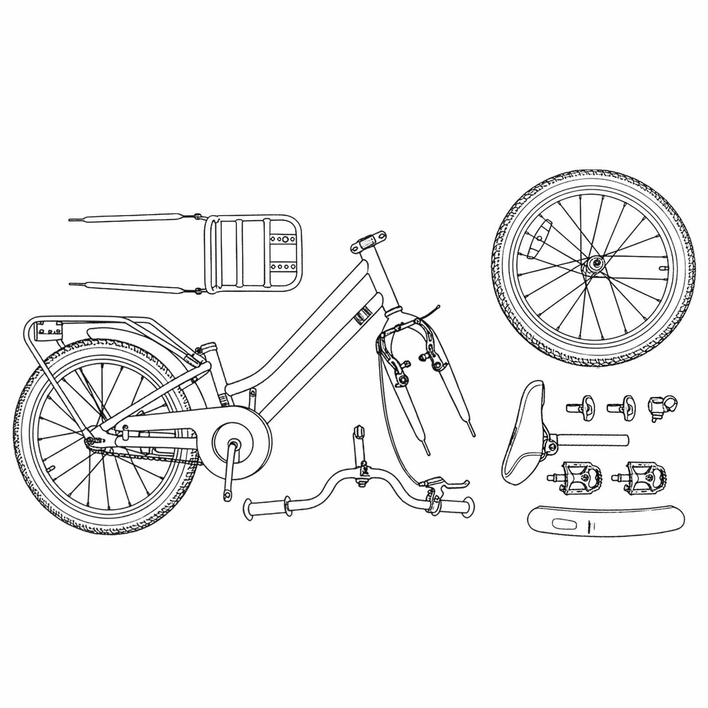 vidaXL Kids Bike 22 Inches for 7-12 Years Old Dark Blue
