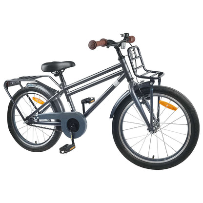 vidaXL Kids Bike 18 Inches for 5-7 Years Old Dark Grey