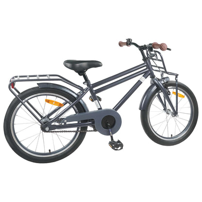 vidaXL Kids Bike 18 Inches for 5-7 Years Old Dark Grey