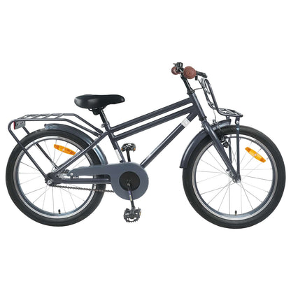 vidaXL Kids Bike 18 Inches for 5-7 Years Old Dark Grey