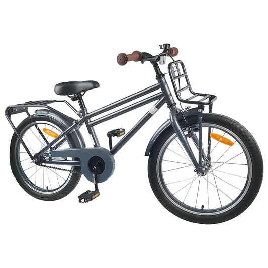 vidaXL Kids Bike 22 Inches for 7-12 Years Old Dark Grey