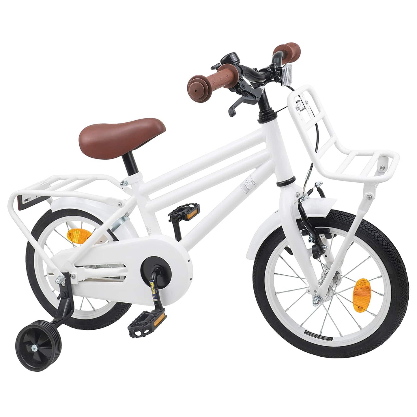 vidaXL Kids Bike 12 Inches for 2-4 Years Old White