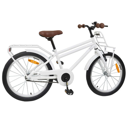 vidaXL Kids Bike 18 Inches for 5-7 Years Old White