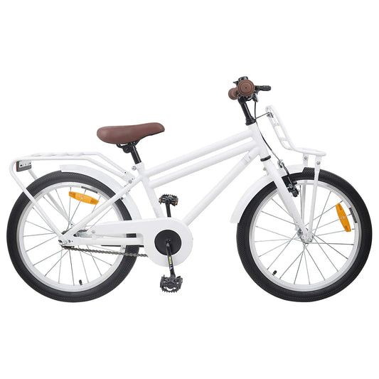 vidaXL Kids Bike 18 Inches for 5-7 Years Old White