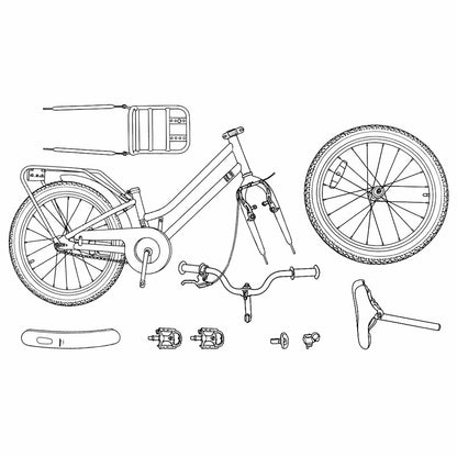 vidaXL Kids Bike 22 Inches for 7-12 Years Old White