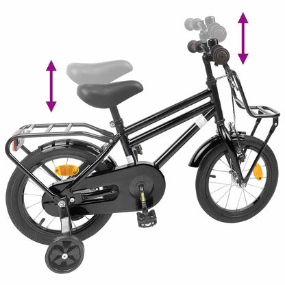 vidaXL Kids Bike 16 Inches for 4-6 Years Old Black