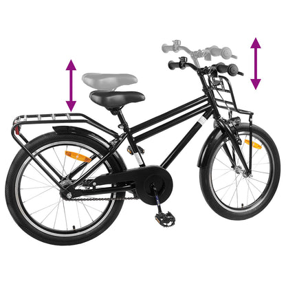 vidaXL Kids Bike 20 Inches for 6-11 Years Old Black