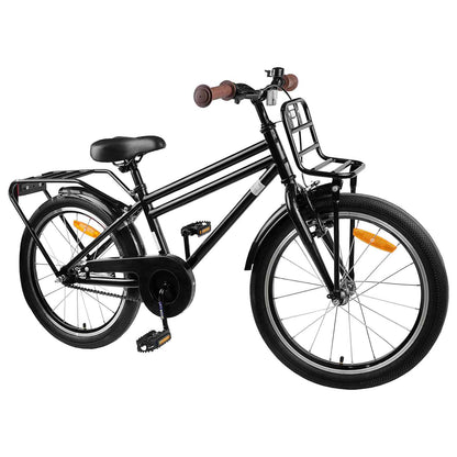vidaXL Kids Bike 22 Inches for 7-12 Years Old Black