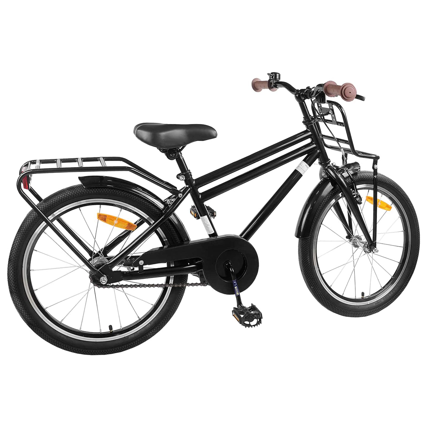 vidaXL Kids Bike 22 Inches for 7-12 Years Old Black