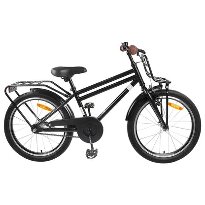 vidaXL Kids Bike 22 Inches for 7-12 Years Old Black