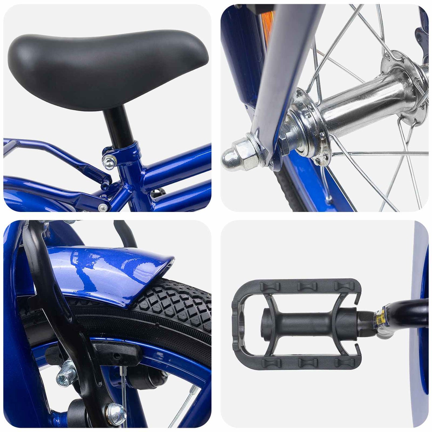 vidaXL Kids Bike 16 Inches for 4-6 Years Old Dark Blue
