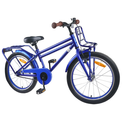 vidaXL Kids Bike 18 Inches for 5-7 Years Old Dark Blue