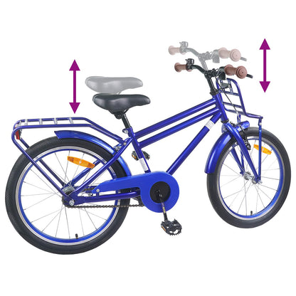 vidaXL Kids Bike 18 Inches for 5-7 Years Old Dark Blue