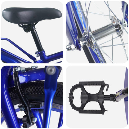 vidaXL Kids Bike 20 Inches for 6-11 Years Old Dark Blue