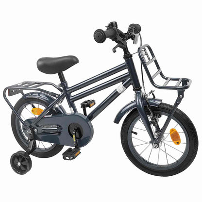 vidaXL Kids Bike 14 Inches for 3-5 Years Old Dark Grey