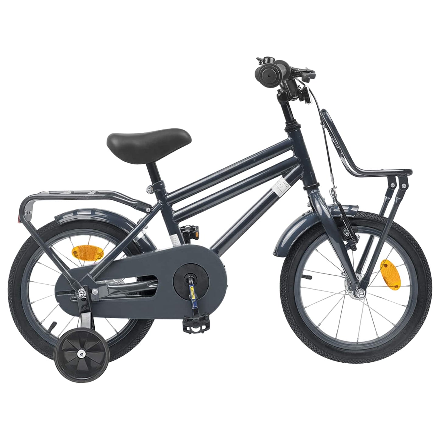 vidaXL Kids Bike 14 Inches for 3-5 Years Old Dark Grey