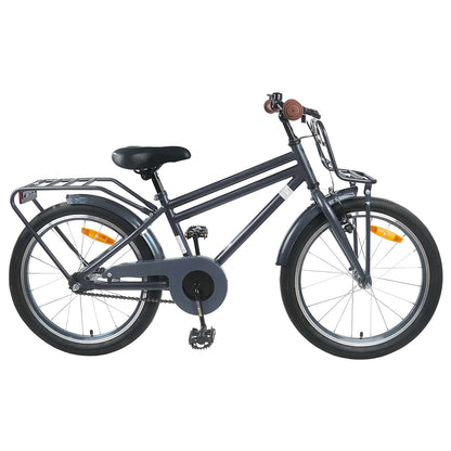 vidaXL Kids Bike 22 Inches for 7-12 Years Old Dark Grey