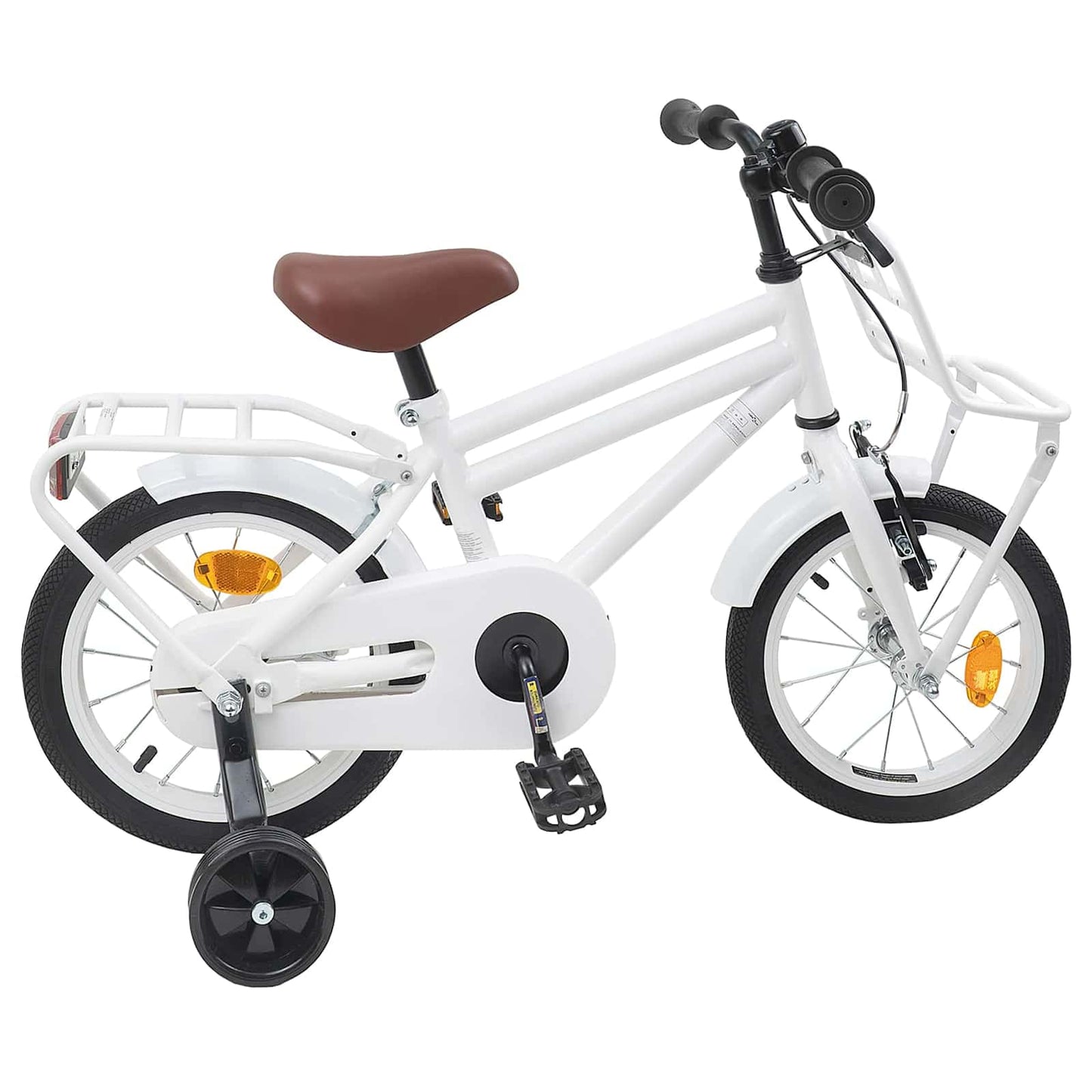 vidaXL Kids Bike 14 Inches for 3-5 Years Old White