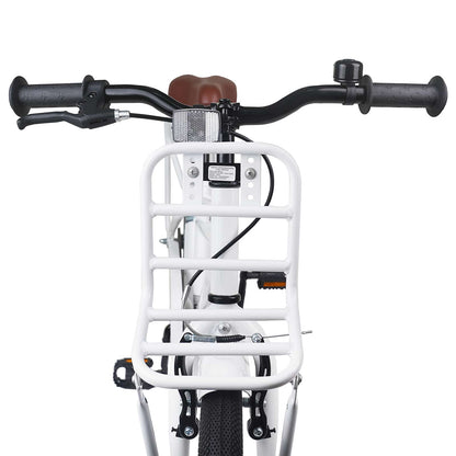 vidaXL Kids Bike 18 Inches for 5-7 Years Old White
