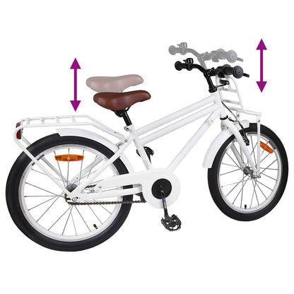 vidaXL Kids Bike 20 Inches for 6-11 Years Old White