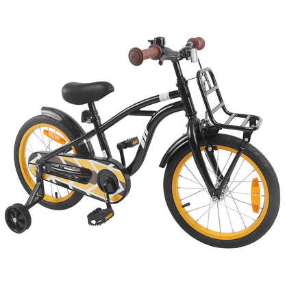 vidaXL Kids Bike 16 Inches for 4-6 Years Old Black