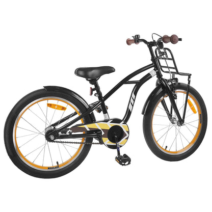 vidaXL Kids Bike 20 Inches for 6-11 Years Old Black