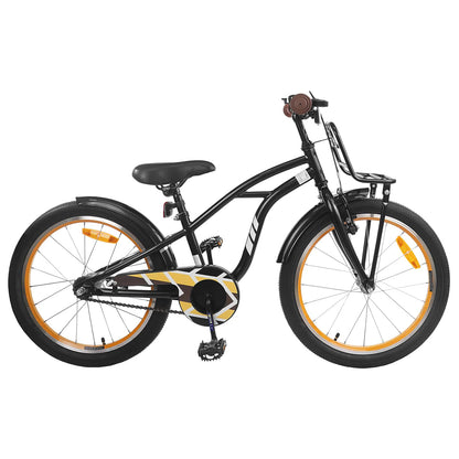 vidaXL Kids Bike 22 Inches for 7-12 Years Old Black