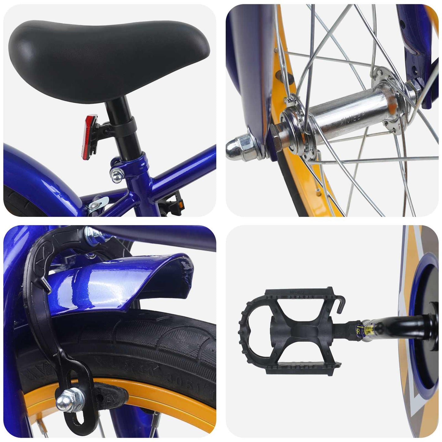 vidaXL Kids Bike 16 Inches for 4-6 Years Old Dark Blue