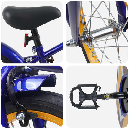 vidaXL Kids Bike 16 Inches for 4-6 Years Old Dark Blue