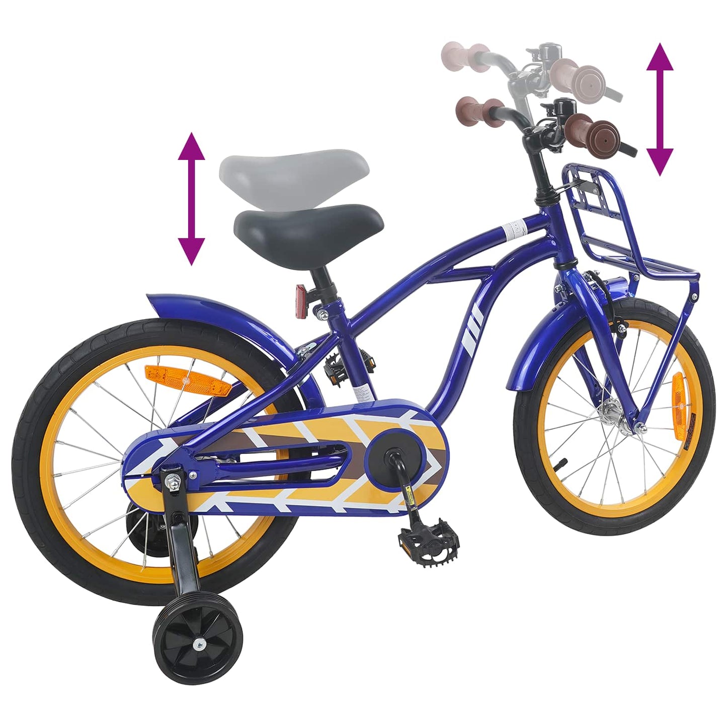 vidaXL Kids Bike 16 Inches for 4-6 Years Old Dark Blue