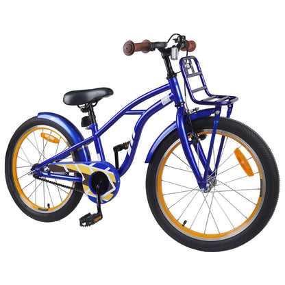 vidaXL Kids Bike 22 Inches for 7-12 Years Old Dark Blue