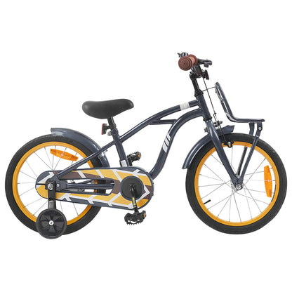 vidaXL Kids Bike 16 Inches for 4-6 Years Old Dark Grey
