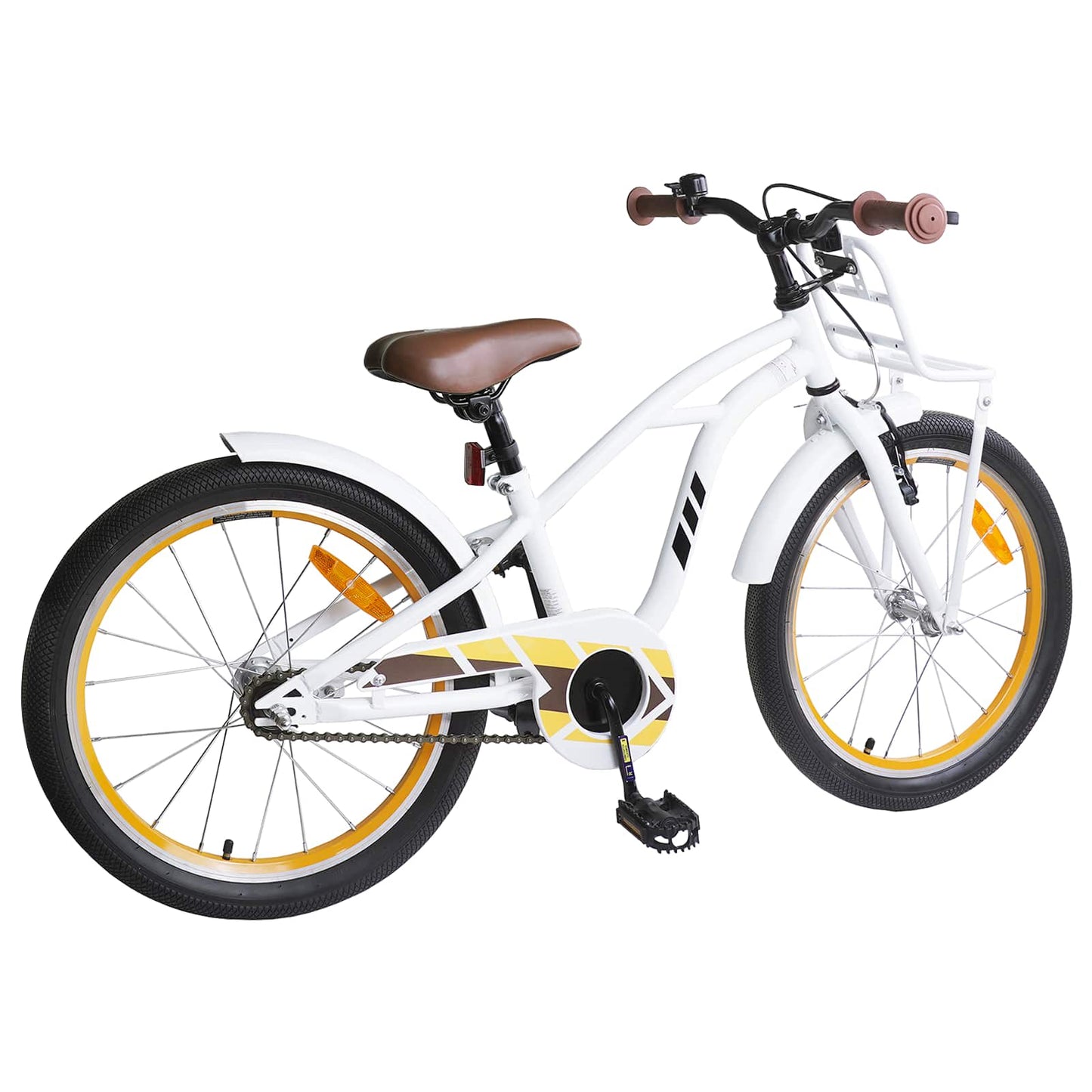 vidaXL Kids Bike 18 Inches for 5-7 Years Old White
