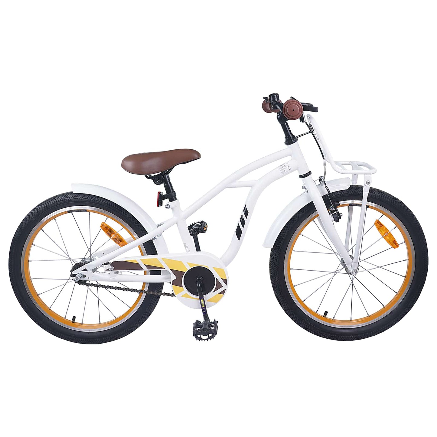 vidaXL Kids Bike 18 Inches for 5-7 Years Old White