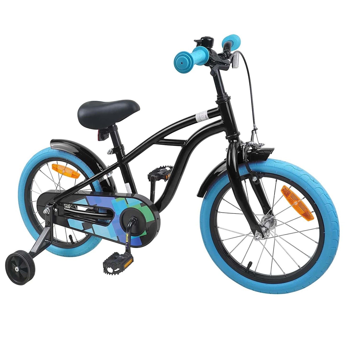 vidaXL Kids Bike 16'' for 4-6 Years Old Black