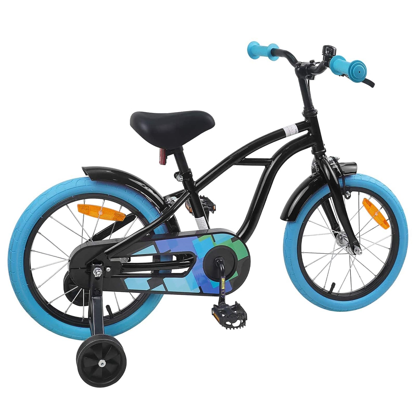 vidaXL Kids Bike 16'' for 4-6 Years Old Black