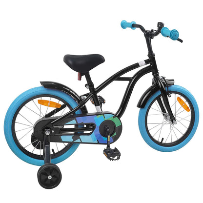 vidaXL Kids Bike 16'' for 4-6 Years Old Black