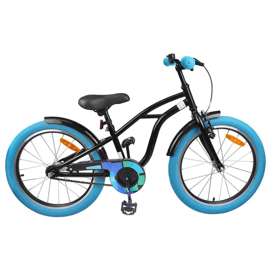 vidaXL Kids Bike 22'' for 7-12 Years Old Black