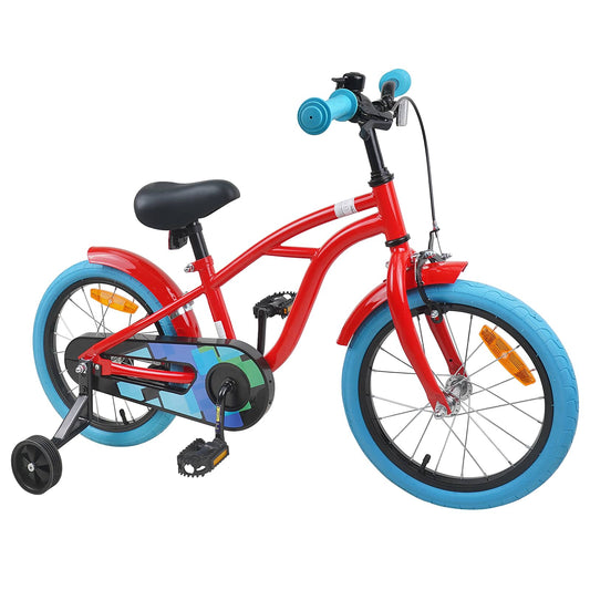 vidaXL Kids Bike 16'' for 4-6 Years Old Red