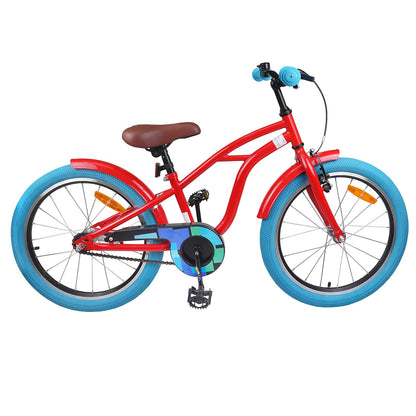vidaXL Kids Bike 18 Inches for 5-7 Years Old Red