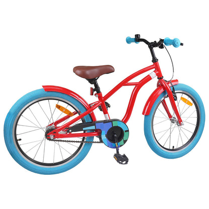 vidaXL Kids Bike 22'' for 7-12 Years Old Red
