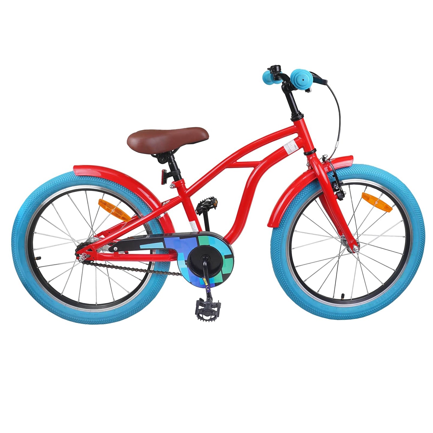 vidaXL Kids Bike 22'' for 7-12 Years Old Red