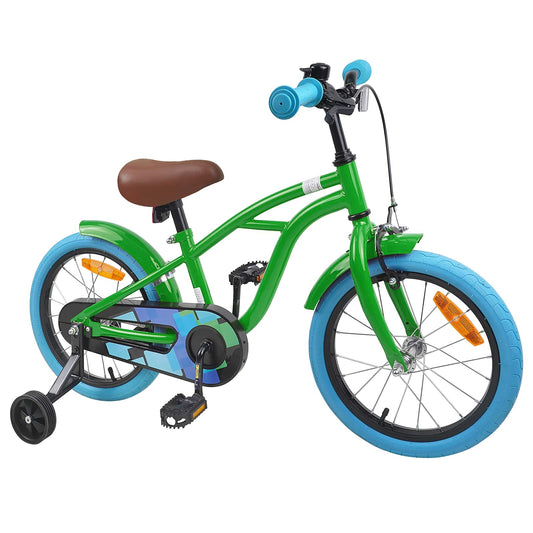 vidaXL Kids Bike 16'' for 4-6 Years Old Green