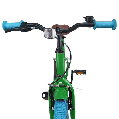vidaXL Kids Bike 18 Inches for 5-7 Years Old Green