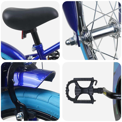 vidaXL Kids Bike 16'' for 4-6 Years Old Dark Blue
