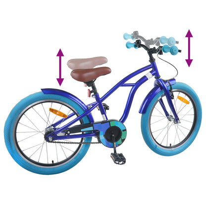 vidaXL Kids Bike 22'' for 7-12 Years Old Dark Blue
