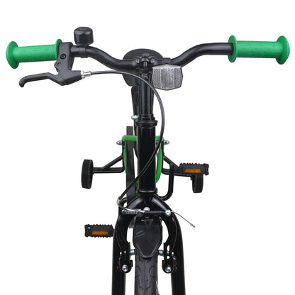 vidaXL Kids Bike 16 Inches for 4-6 Years Old Green Black