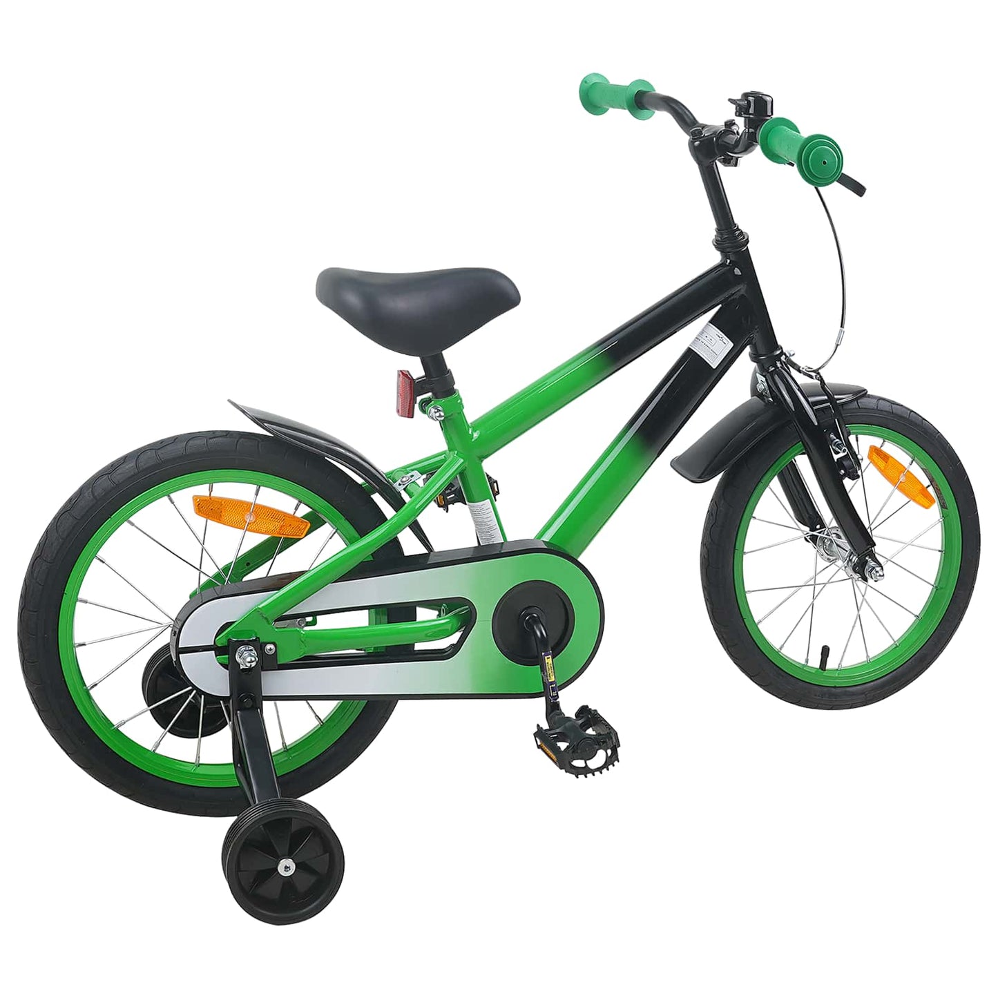 vidaXL Kids Bike 16 Inches for 4-6 Years Old Green Black