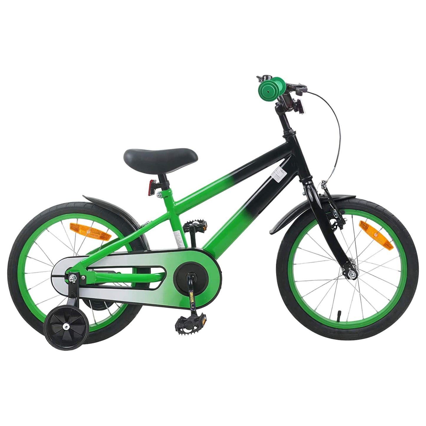 vidaXL Kids Bike 16 Inches for 4-6 Years Old Green Black